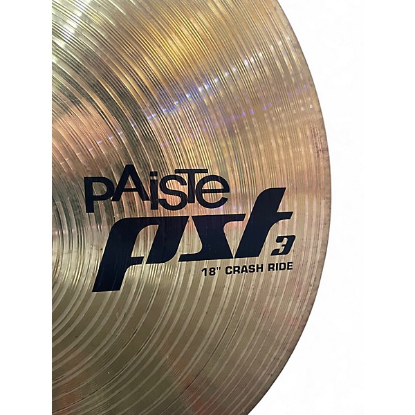Used Paiste 18in PST3 Crash Ride Cymbal