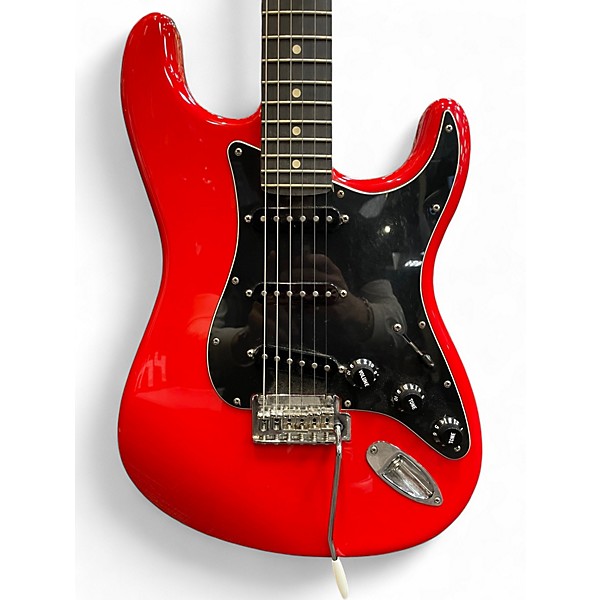 Used Fender Standard Stratocaster Candy Apple Red Solid Body Electric Guitar