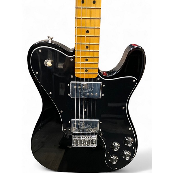 Used Fender AMERICAN VINTAGE II 1975 TELECASTER DELUXE Black Solid Body Electric Guitar