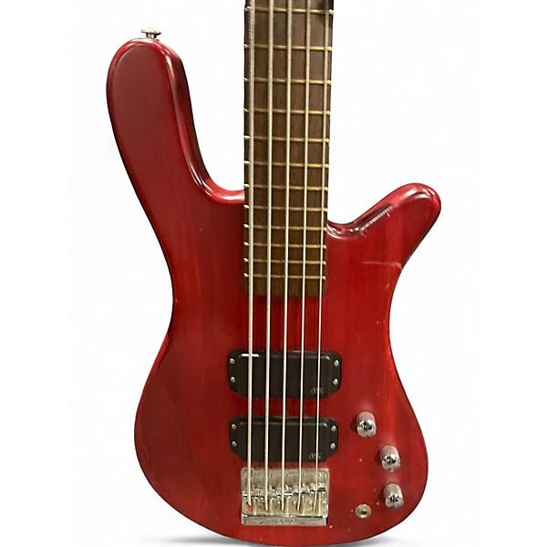 Used Warwick Streamer Standard 5 Red Electric Bass Guitar