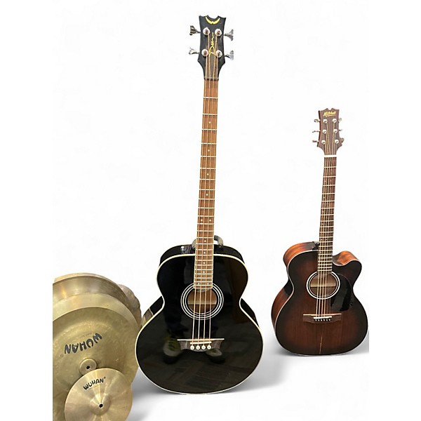 Used Dean EAB AE Black Acoustic Bass Guitar