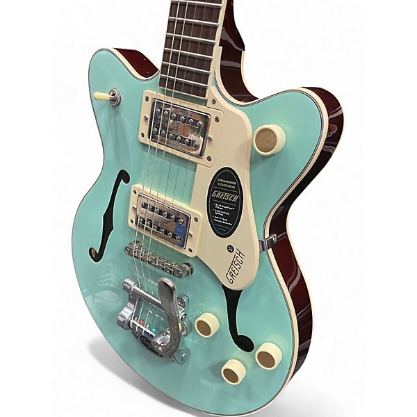 Used Gretsch Guitars G2655T Streamliner Center Block Junior Mint Metallic Hollow Body Electric Guitar