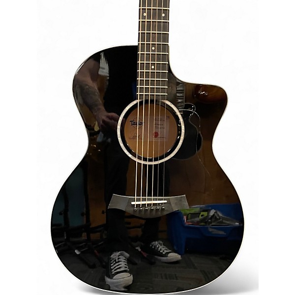Used Taylor 214CE BLK PLUS Black Acoustic Electric Guitar