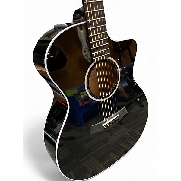 Used Taylor 214CE BLK PLUS Black Acoustic Electric Guitar