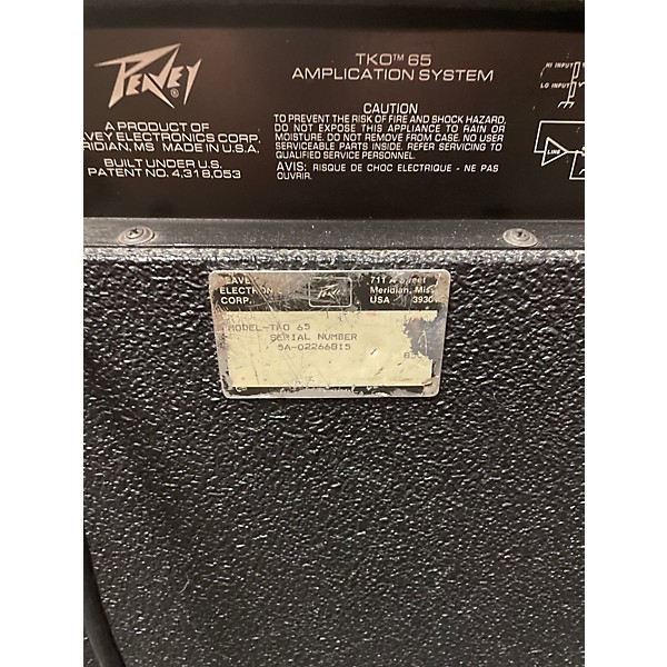 Used 1980s Peavey TKO 65 1X15 65W Bass Combo Amp