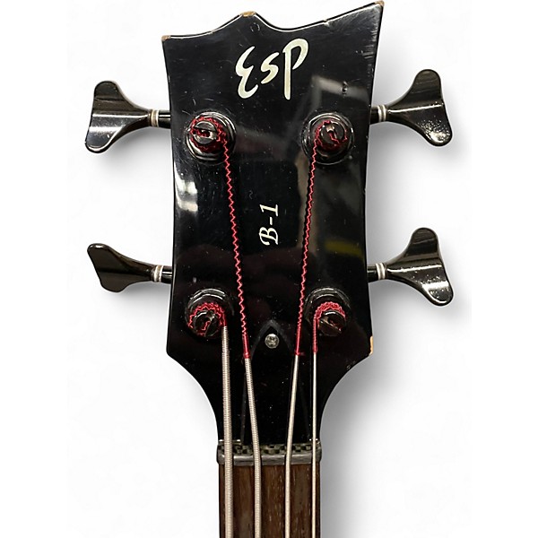 Used ESP Custom Shop B-1 Black Onyx Electric Bass Guitar