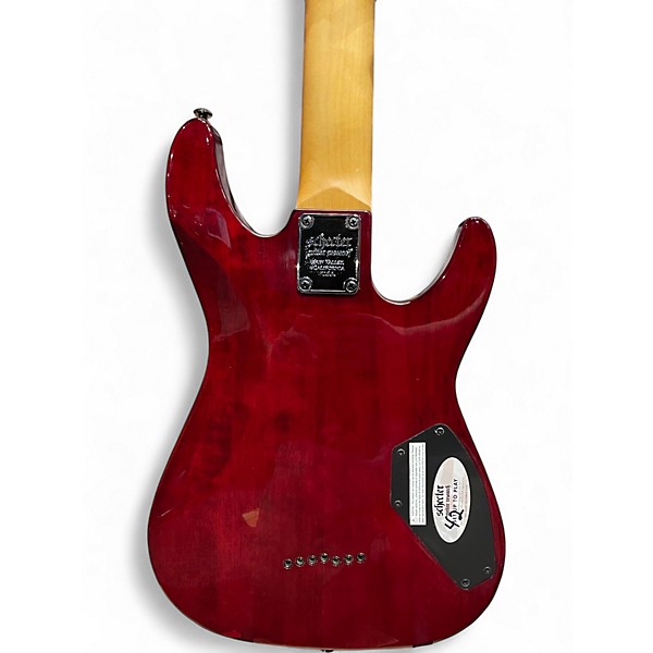 Used Schecter Guitar Research Omen Extreme 7 Left Handed Black Cherry Electric Guitar