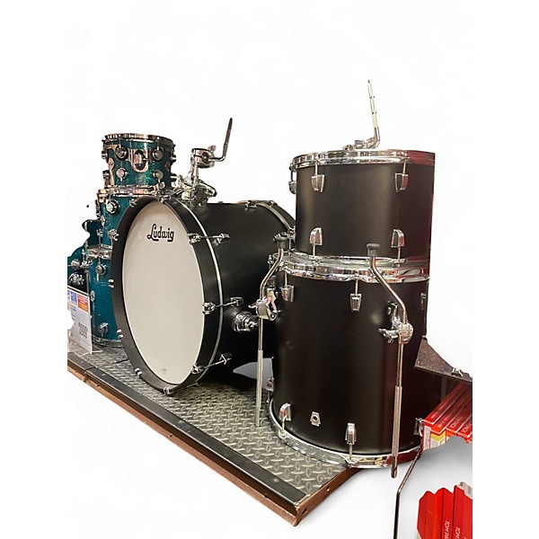 Used Ludwig 3 Piece NEUSONIC BLACK VELVET Drum Kit