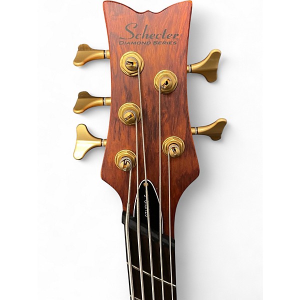 Used Schecter Guitar Research Stiletto Studio 5 String Satin Honey Electric Bass Guitar