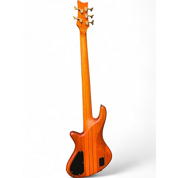Used Schecter Guitar Research Stiletto Studio 5 String Satin Honey Electric Bass Guitar