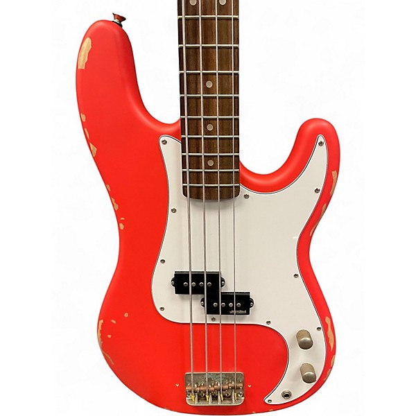 Used Vintage V4 ICON SERIES FIRENZA RED Electric Bass Guitar