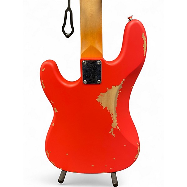 Used Vintage V4 ICON SERIES FIRENZA RED Electric Bass Guitar