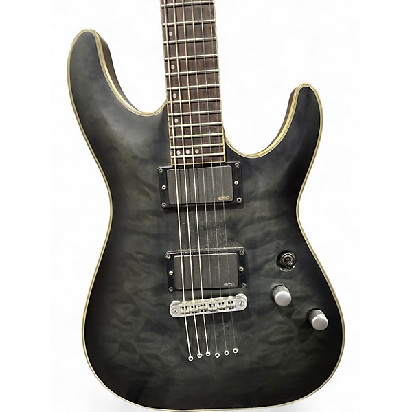 Used Schecter C-1 Platinum Dark Gray Solid Body Electric Guitar