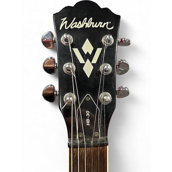 Used Washburn HB30 Crimson Red Burst Hollow Body Electric Guitar