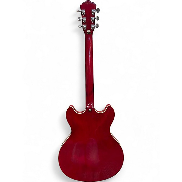 Used Washburn HB30 Crimson Red Burst Hollow Body Electric Guitar