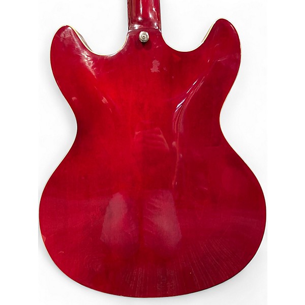 Used Washburn HB30 Crimson Red Burst Hollow Body Electric Guitar
