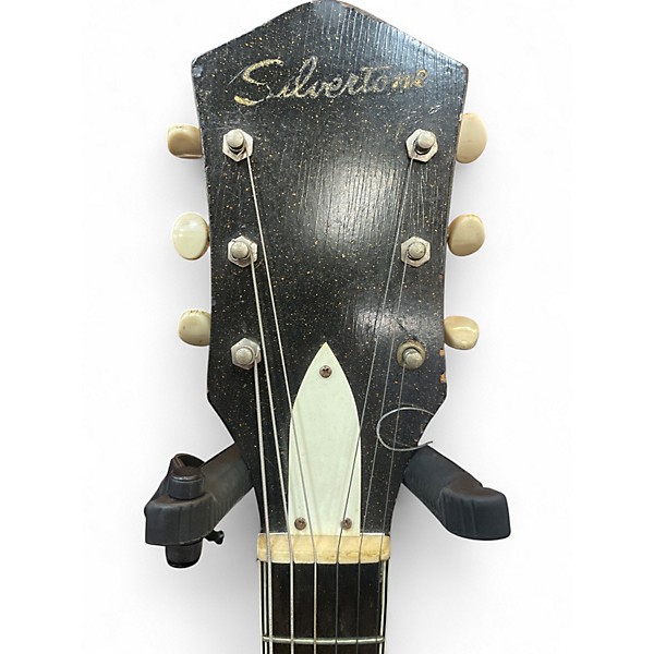 Vintage 1963 Silvertone 1420 Black Hollow Body Electric Guitar