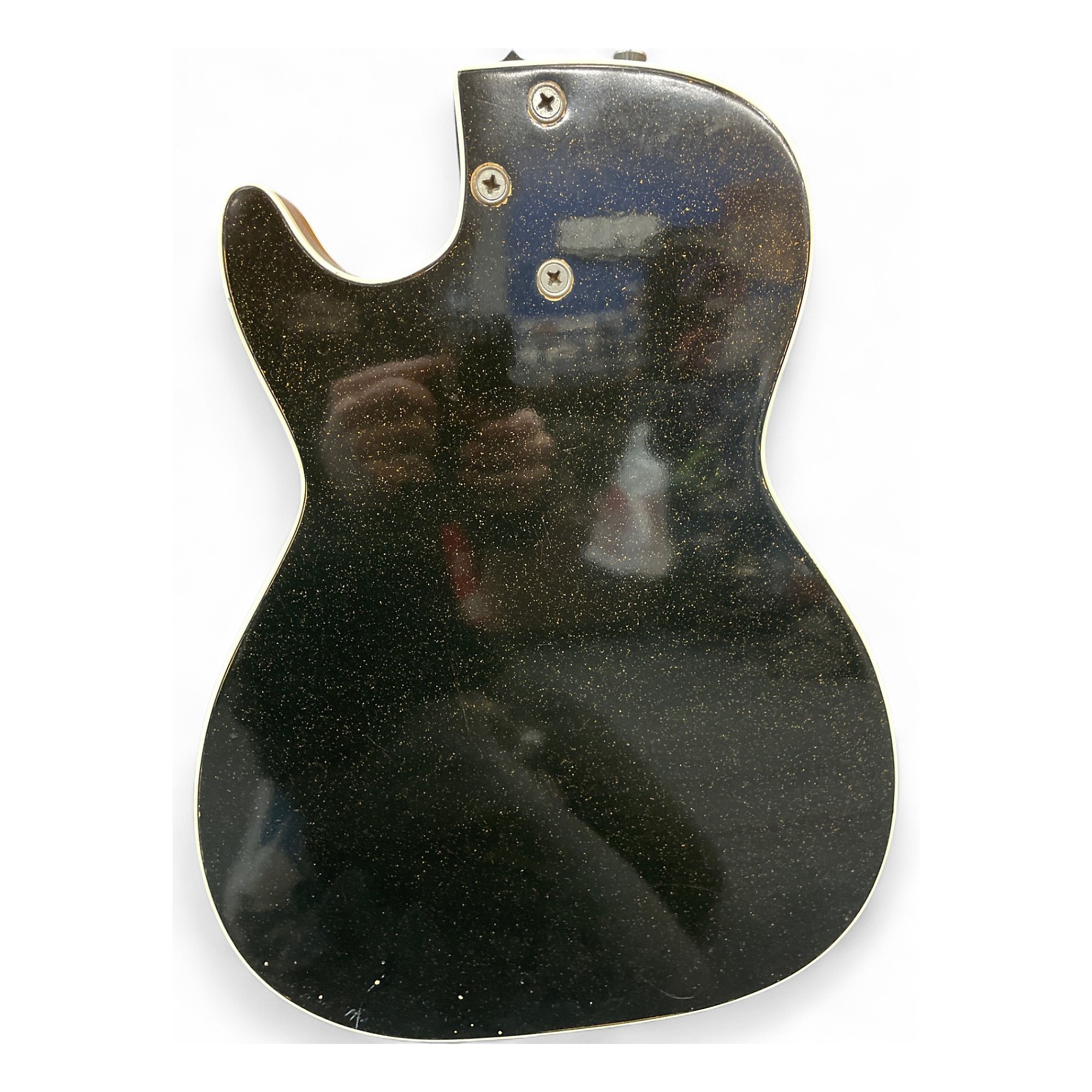 Vintage 1963 Silvertone 1420 Black Hollow Body Electric Guitar