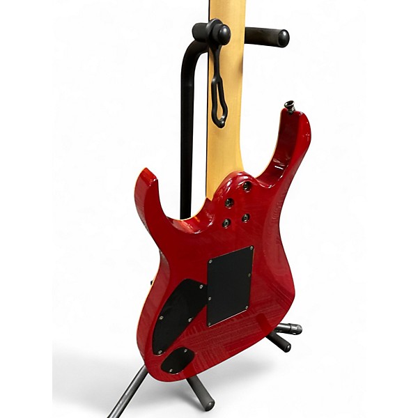 Used 2001 Ibanez PRESTIGE RG2680 Deep Red Flame Top Solid Body Electric Guitar