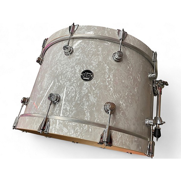Used DW 5 Piece Performance Series White Marine Drum Kit