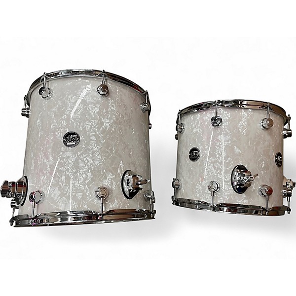 Used DW 5 Piece Performance Series White Marine Drum Kit