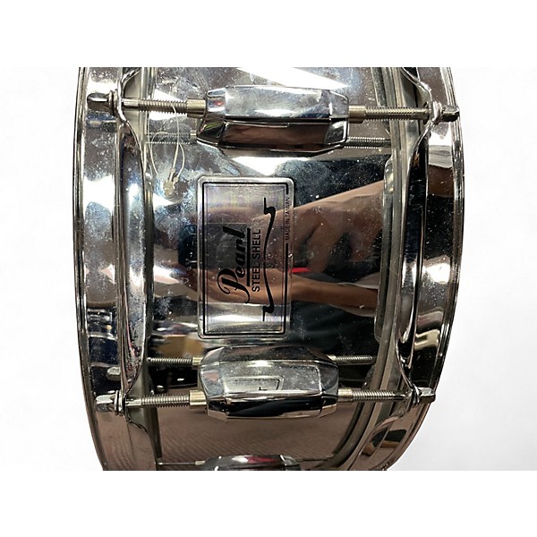 Used Pearl 14.25in STEEL SHEEL SNARE NICKEL Drum