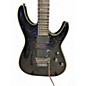 Used Schecter Guitar Research Damien Elite 6 Floyd Rose See-Thru Black Solid Body Electric Guitar