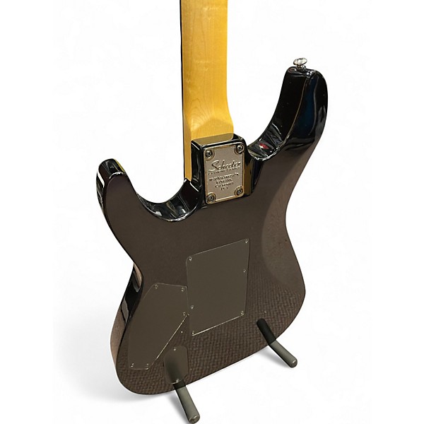 Used Schecter Guitar Research Damien Elite 6 Floyd Rose See-Thru Black Solid Body Electric Guitar