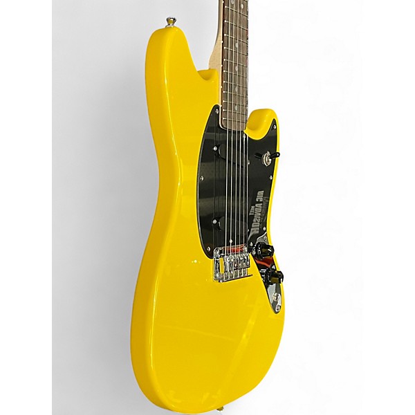 Used 2024 Squier Sonic Mustang Yellow Solid Body Electric Guitar