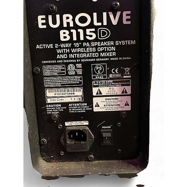 Used Behringer Eurolive B115D Powered Speaker