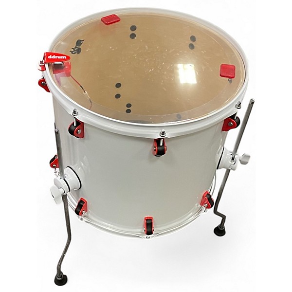 Used ddrum 5 Piece Hybrid WHITE Drum Kit