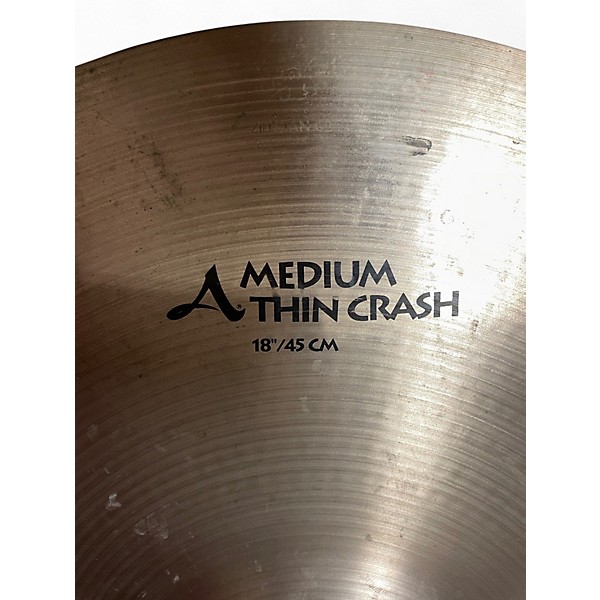 Used Zildjian 18in AVEDIS THIN CRASH  Cymbal