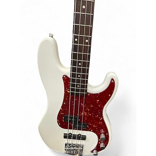 Used Squier Precision Bass Olympic White Electric Bass Guitar
