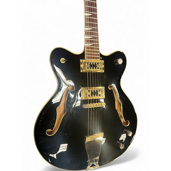 Used Eastwood Classic 6 Black Hollow Body Electric Guitar