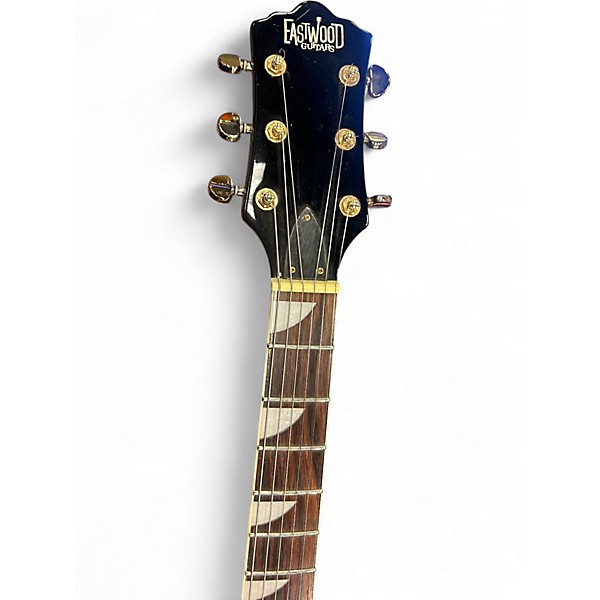 Used Eastwood Classic 6 Black Hollow Body Electric Guitar
