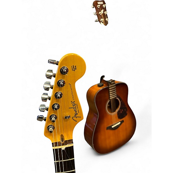 Used Fender American Professional II Stratocaster 3 Tone Sunburst Solid Body Electric Guitar