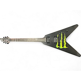 Used Schecter Guitar Research Diamond Monster Flying V Black Solid Body Electric Guitar
