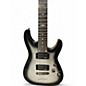 Used Schecter Guitar Research Hellraiser C7 7 String Black and Silver Solid Body Electric Guitar