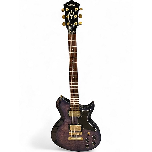 Used Washburn WI-64DL Trans Purple Solid Body Electric Guitar