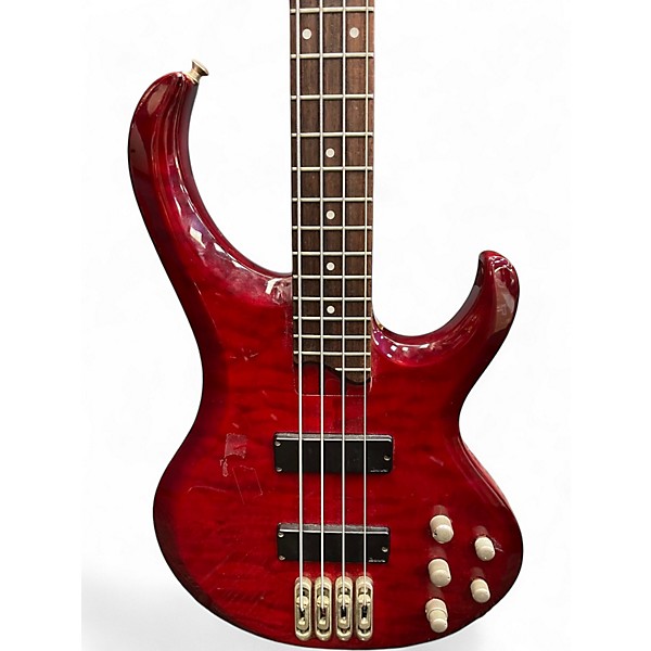 Used Ibanez Btb400 Trans Crimson Red Electric Bass Guitar