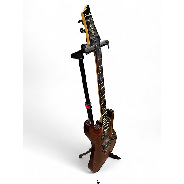 Used Schecter Guitar Research Gryphon Limited Edition Brown Solid Body Electric Guitar