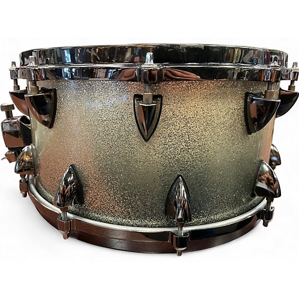 Used Orange County Drum & Percussion 14X7 25-Ply Maple Vented Snare Drum 14 x 7 in. Silver Sparkle Fade Drum
