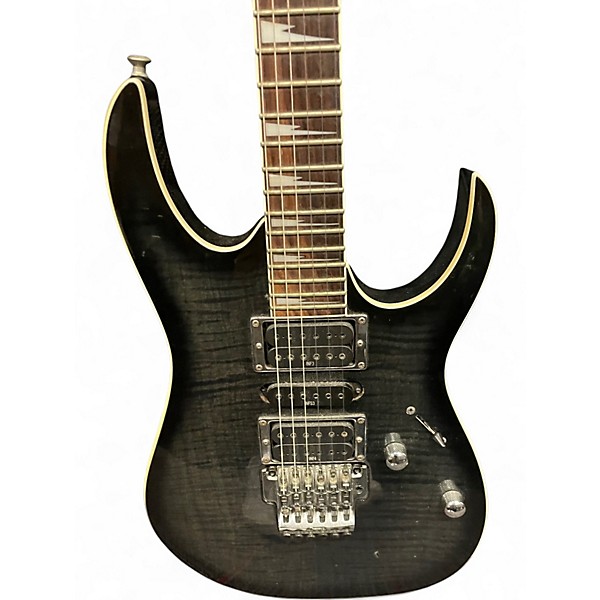 Used Ibanez RG4EXFM1 Trans Black Solid Body Electric Guitar