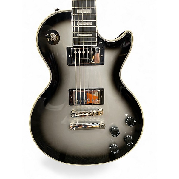 Used Epiphone Les Paul Custom Silverburst Solid Body Electric Guitar