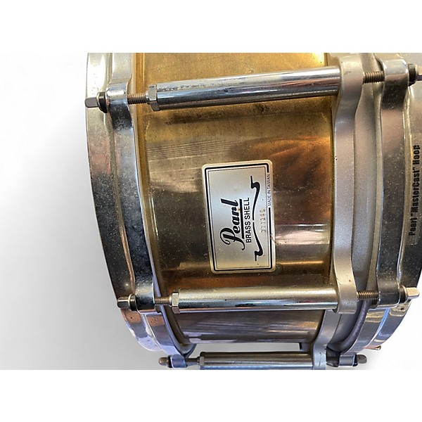 Vintage 1980s Pearl 14X8 Free Floating Snare BRASS Drum