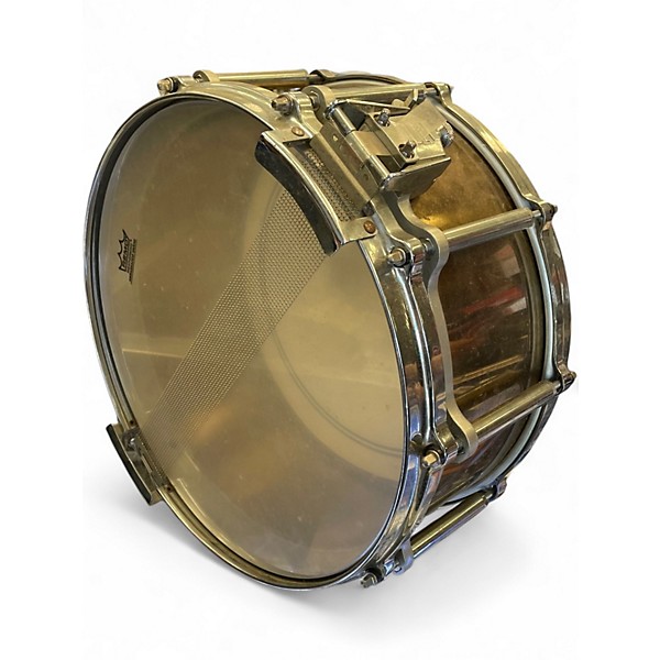 Vintage 1980s Pearl 14X8 Free Floating Snare BRASS Drum