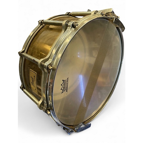 Vintage 1980s Pearl 14X8 Free Floating Snare BRASS Drum