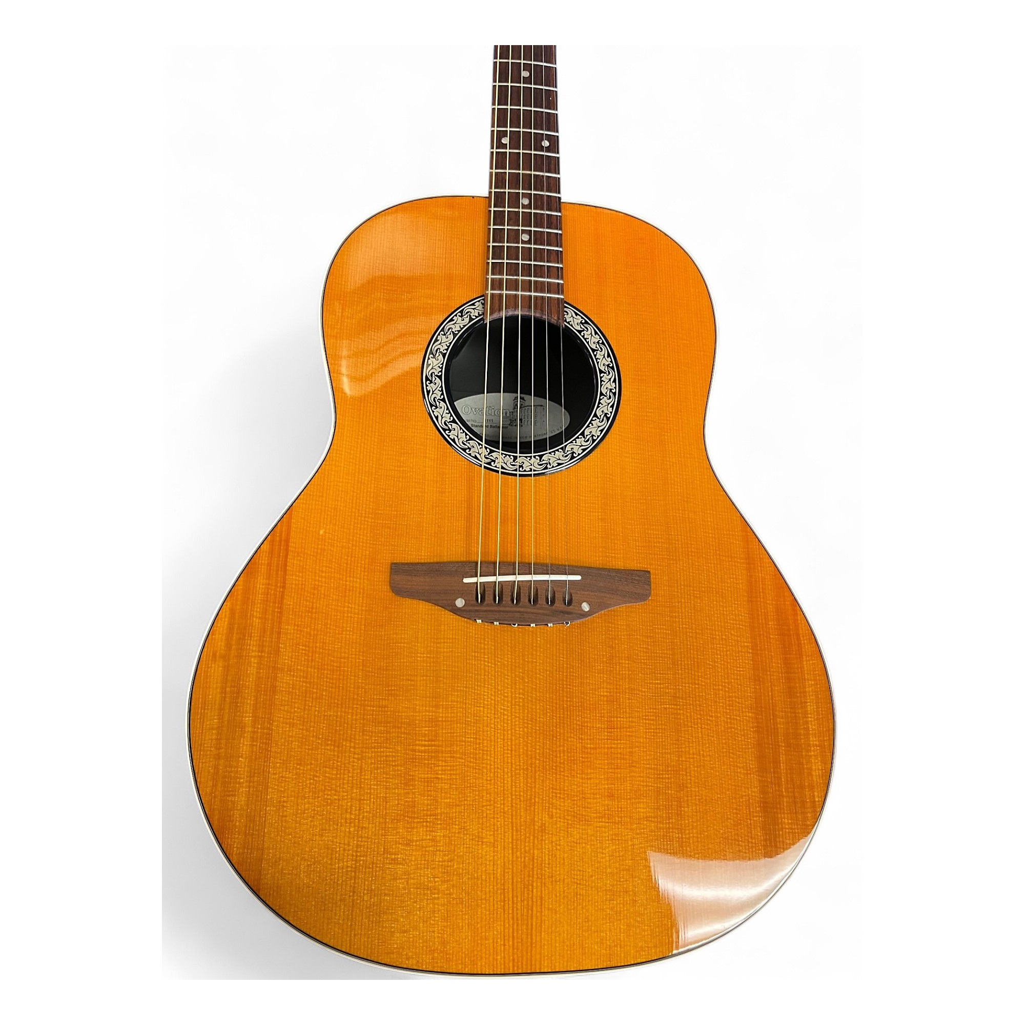 Used Ovation 1111 Standard Balladeer Natural Acoustic Guitar