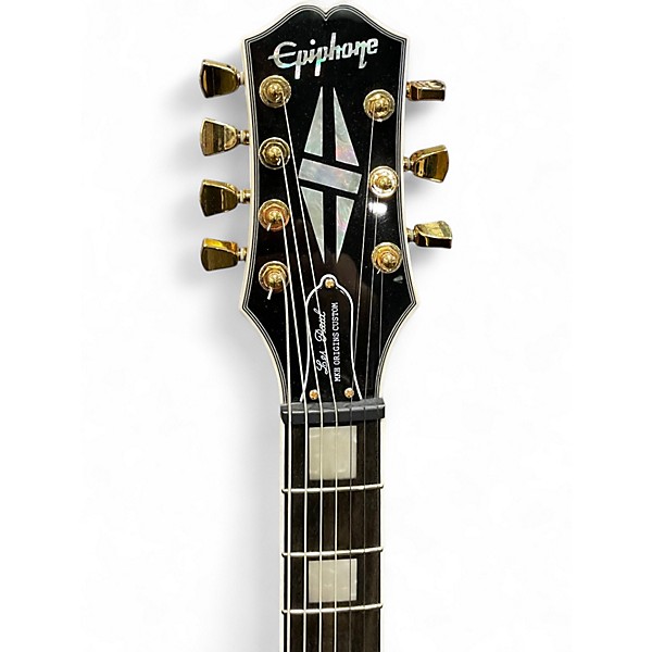 Used Epiphone MKH Origins Custom Les Paul Ebony Solid Body Electric Guitar