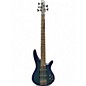 Used Ibanez SR505 5 String Blue Electric Bass Guitar